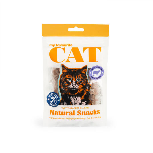 Frysetørkede lammeterninger 30 g til katt - Kattesnacks av My Favourite Cat Frysetørkede lammeterninger 30 g til katt - Kattesnacks av My Favourite Cat