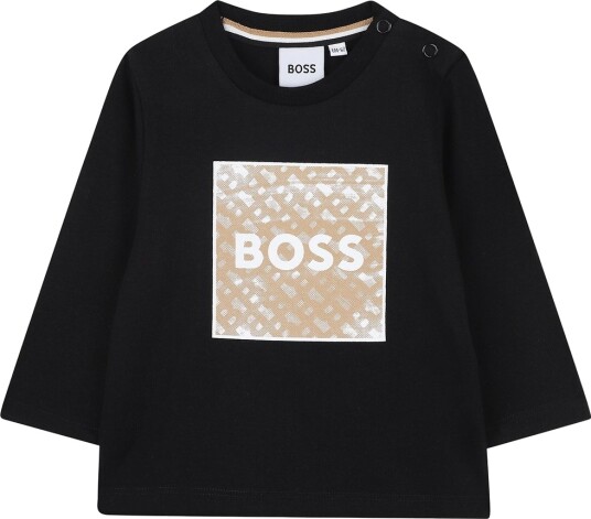 BOSS Genser Svart m. Trykk BOSS 2 år 92 Genser