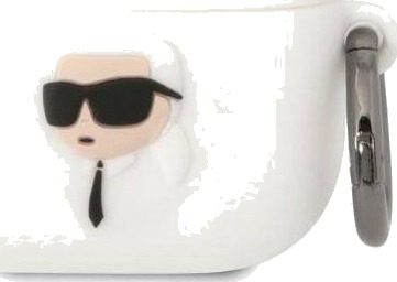 Karl Lagerfeld Etui Karl Lagerfeld Kla3runikh Apple Airpods 3 Deksel Biły/Hvit Silikon Karl Head 3D