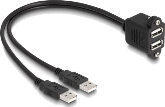 Delock Usb Forlengelseskabel Usb Hann Til Usb Hunn Skrubar Usb 2.0 1 M Svart