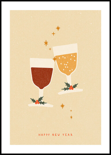 Make a wish to the clinking of glasses Plakat Plakat / 30x40cm