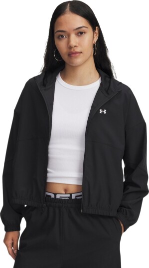 Under Armour Rival Woven Hoodie Jakke Dame Svart XL