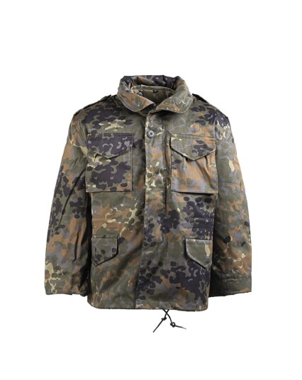 Mil-Tec M65 jakke for barn BW Flecktarn Camo Grønn, Brun