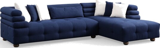 Namarta 4 seters Sofa med Divan   Mørkeblå