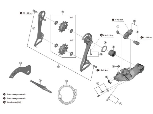 Shimano Ultegra P Tension fjær til bakskifter model RD R8150
