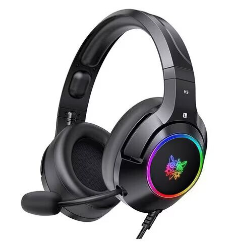 Onikuma gaminghodesett RGB med 3,5 mm-tilkobling og støyreduserende mikrofon Svart Onikuma gaminghodesett RGB med 3,5 mm-tilkobling og støyreduserende mikrofon Svart