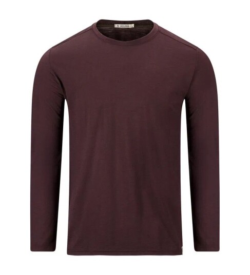 Aclima Men's LightWool 180 Crewneck Chocolate Plum M, Chocolate Plum