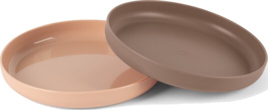 Dantoy Tiny Barnetallerkener Sand/Gråbrun 2-Pack