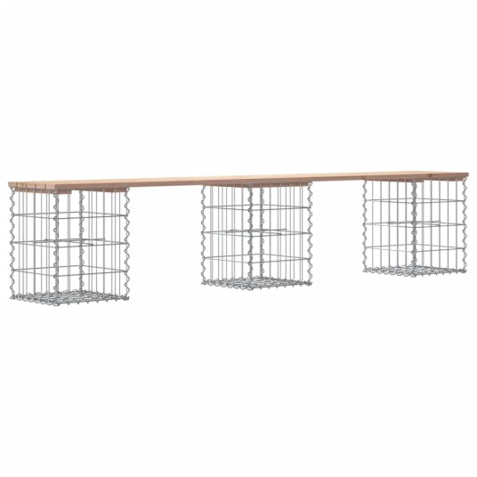 vidaXL Hagebenk gabiondesign 203x31x42 cm heltre furu vidaXL Hagebenk gabiondesign 203x31x42 cm heltre furu