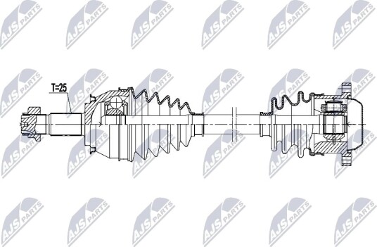 NTY NPW FT 108 Drivaksel NTY NPW FT 108 Drivaksel