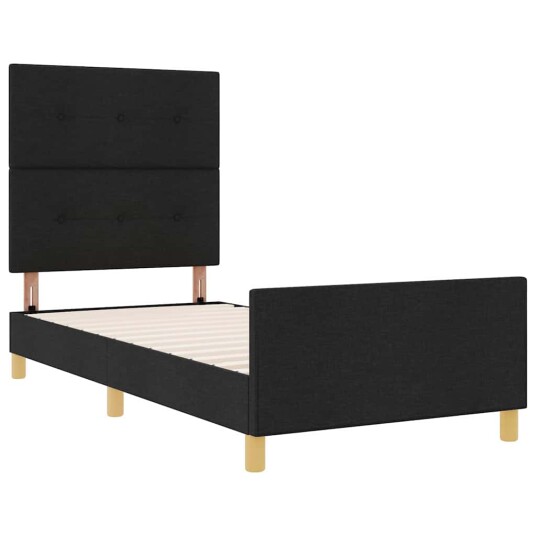 Svart Tekstil Sengramme 90x190 cm