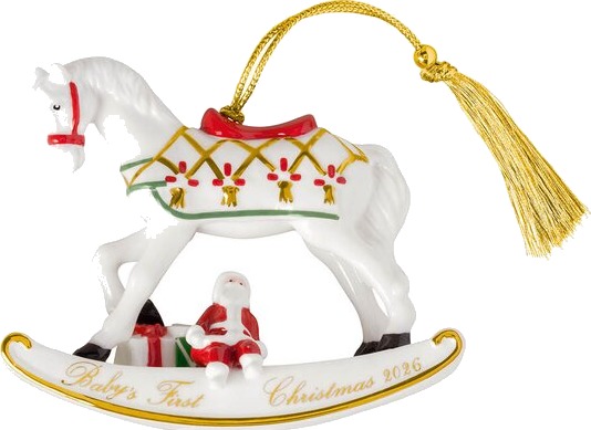 Villeroy & Boch Christmas Classic ornament gyngehest 2026 gull
