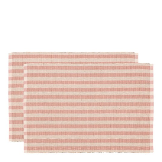 Södahl Statement Stripe spisebrikke 33x48 cm 2 stk rose Södahl Statement Stripe spisebrikke 33x48 cm 2 stk rose