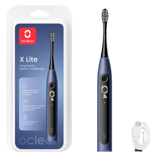 Oclean X Lite Blå elektrisk tannbørste med smart sonic teknologi