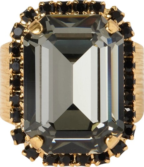 Caroline Svedbom Lydia Cocktailring Gold - BLACK DIAMOND - One Size