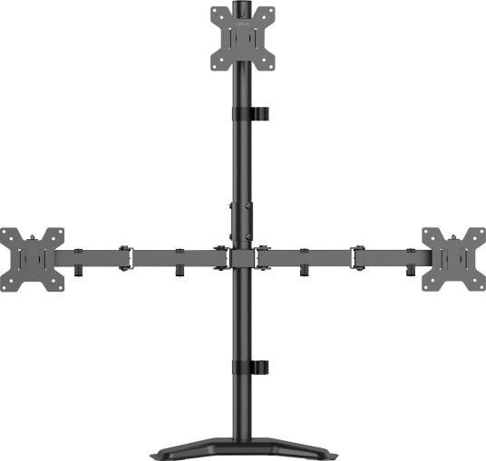 LogiLink Trippel Skjermstativ 17–32" Justerbar 10 kg per Arm Svart
