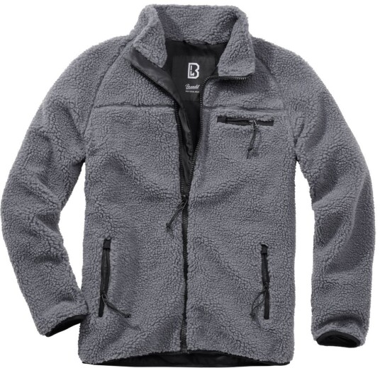 Brandit Teddyfleece Jakke M Svart Grå Brandit Teddyfleece Jakke M Svart Grå