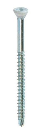 Grabber 166601 Sokkelskrue 17JD-VIT, 3,8 x 42 mm, 100-pakning