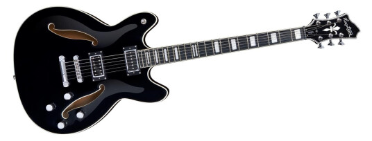 Hagstrom Viking Deluxe Baritone Svart Hagstrom Viking Deluxe Baritone Svart