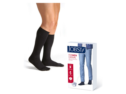 JOBST For Men Casual knestrømpe klasse1, X-Large, sort, 1 par JOBST For Men Casual knestrømpe klasse1, X-Large, sort, 1 par