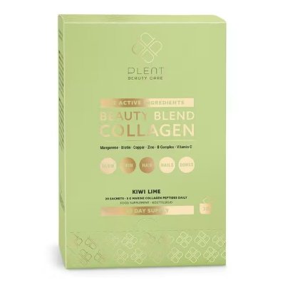 Plent Beauty Collagen Blend Gold line Kiwi Lime 30 poser Plent Beauty Collagen Blend Gold line Kiwi Lime 30 poser
