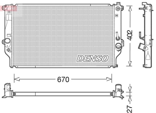 Radiator DENSO DRM50092 Radiator DENSO DRM50092