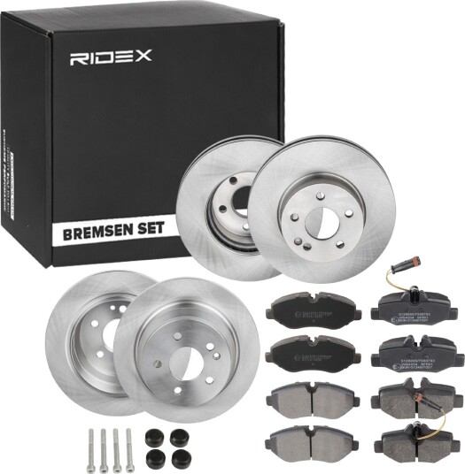 Bremseskiver og klosser RIDEX 3405B1758 Bremseskiver og klosser RIDEX 3405B1758