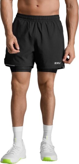 2Xu Aero Mesh 2 in 1 5 inch Shorts Løpeshorts Black/Silver Reflective S 2Xu Aero Mesh 2 in 1 5 inch Shorts Løpeshorts Black/Silver Reflective S