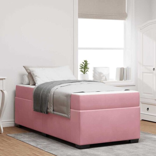 Sengestamme med madrass Rosa 90 x 200 cm stoff Sengestamme med madrass Rosa 90 x 200 cm stoff