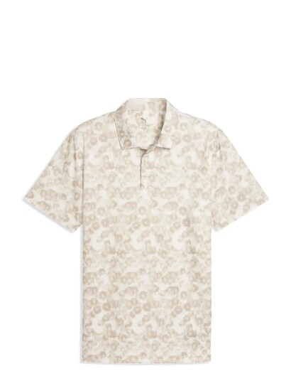 PUMA Golf Pure 2.0 Floral Polo Beige L PUMA Golf Pure 2.0 Floral Polo Beige L