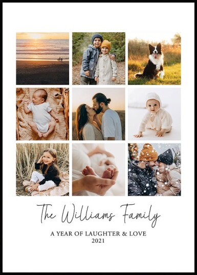 Personalized Family Collage Plakat Plakat / 21x30cm