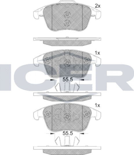 Bremseklosser sett ICER 182231-203