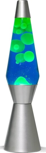 iTotal - Lava Lamp 36 cm - Silver Base, Blue Liquid and White Wax (XL1764)