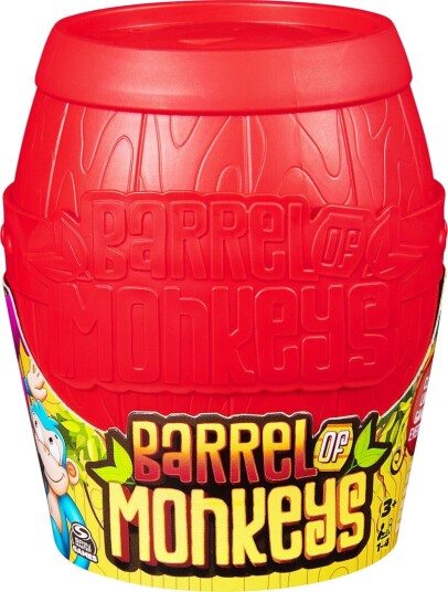 Spill Barrel of Monkeys - Bygg den lengste kjeden av aper, for barn 3+ år