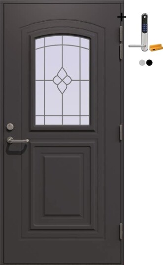 Ytterdør Gilje Dole med Yale Doorman Classic Home