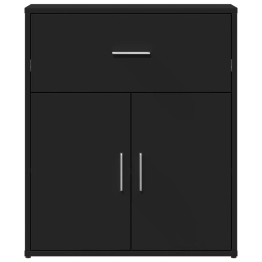 Skjenker 2 svart 60x31x70 cm konstruert tre