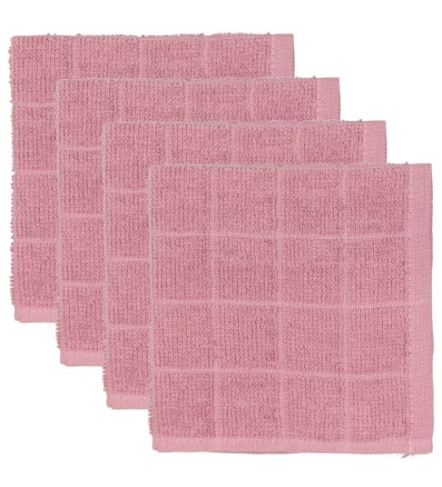 Pippi Organiske Vaskekluter   4pk   Old Rose