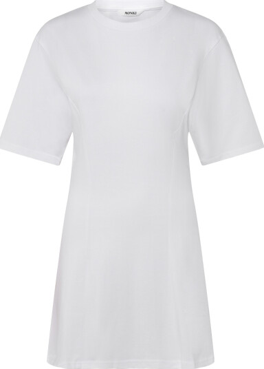 Monki Mini Fit And Flare T Shirt Dress White S