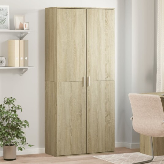  Highboard sonoma eik 80x35x180 cm konstruert tre