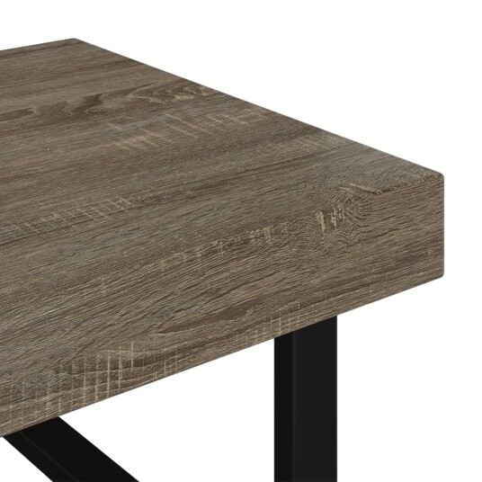 vidaXL Salongbord grå og svart 120x60x40 cm MDF og jern