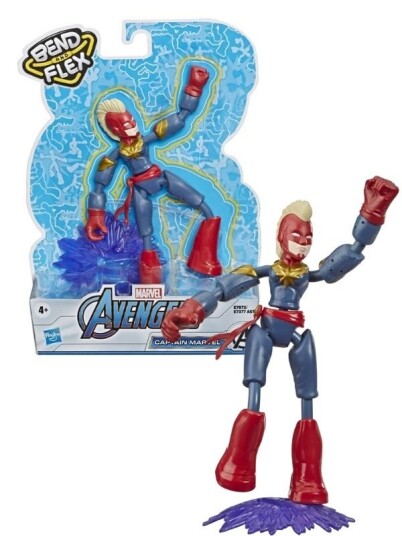 Avengers Bend and Flex Captain Marvel figur med ekstremt bøyelige og fleksible ledd Avengers Bend and Flex Captain Marvel figur med ekstremt bøyelige og fleksible ledd