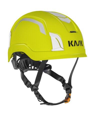 KASK Zenith X HI VIZ Sikkerhetshjelm uventilert Hi Vis Gul Hodebeskyttelse