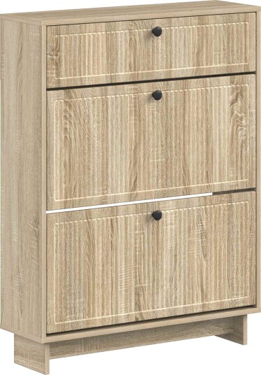 vidaXL Sko Skap EDE 78 x 24 x 103 cm Konstruert tre Sonoma eik