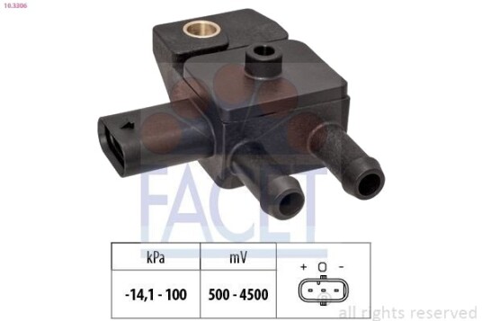 FACET 10.3306 Sensor, avgasstrykk