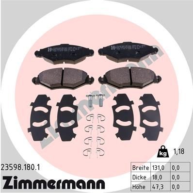 Bremseklosser ZIMMERMANN 23598.180.1 Bremseklosser ZIMMERMANN 23598.180.1