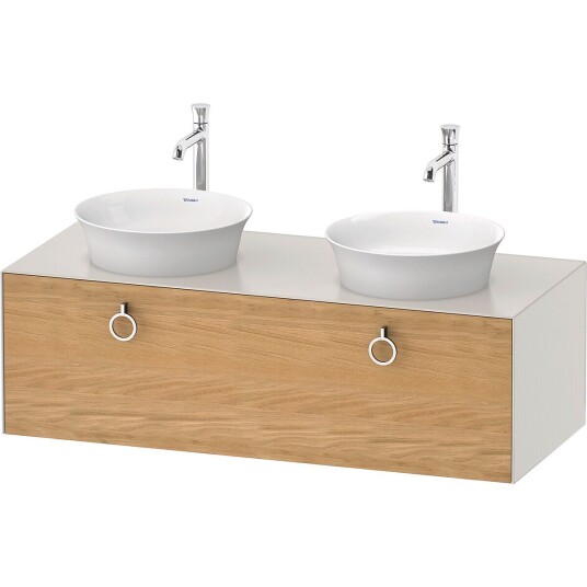 Duravit White Tulip Servantskap 1 skuff 130x55x40,8 cm Eik/Nordisk Hvit Matt