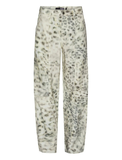 ROTATE Birger Christensen Printed Denim Cargo Pants - Beige - 36 ROTATE Birger Christensen Printed Denim Cargo Pants - Beige - 36