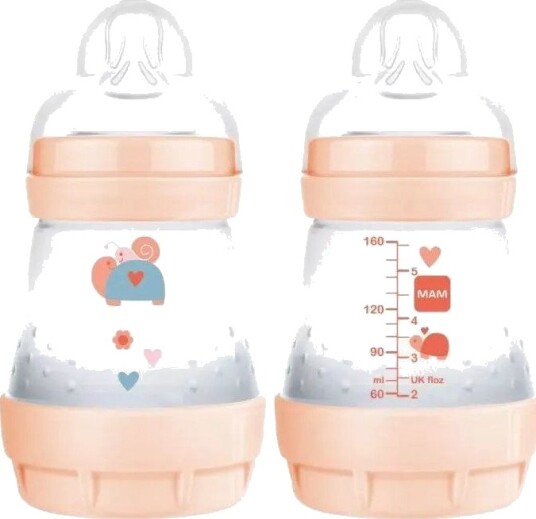 Mam Easy Start Tåteflaske 160ml Antikolikk Rosa 2-Pakning