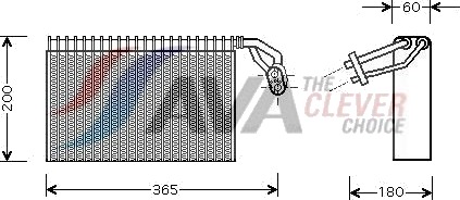 AVA COOLING SYSTEMS MSV317 Fordamper, klimaanlegg