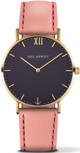 Paul Hewitt Dameklokke PH 6455127K Sailor Line Sort/Lær Ø36 mm